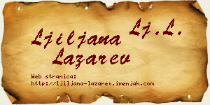 Ljiljana Lazarev vizit kartica